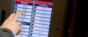 In einem Wahllokal in Pennsylvania spielte eine Wahlmaschine verrückt. 