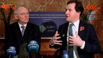 Schäuble und Osborne in Mexiko: Einheitliche Standards: ja; Unternehmen vergraulen: nein.