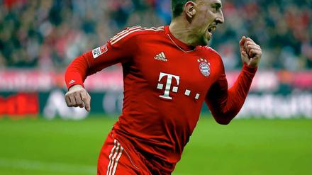 Franck Ribery schob den Ball nach einem Querpass von Javi Martinez ins leere Tor zur 1:0-Führung.