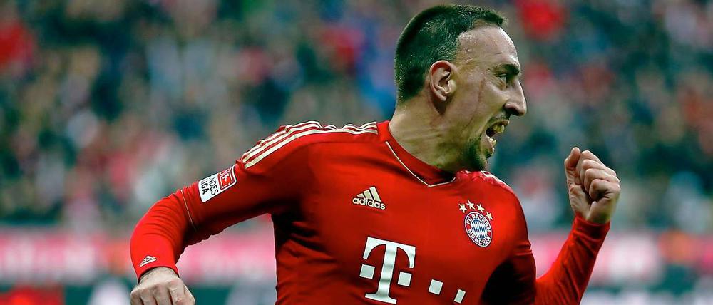 Franck Ribery schob den Ball nach einem Querpass von Javi Martinez ins leere Tor zur 1:0-Führung.