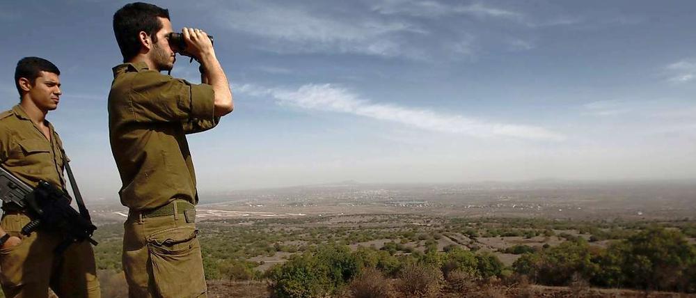 Alarmstimmung. Israelische Soldaten beobachten syrisches Territorium jenseits des Golan.