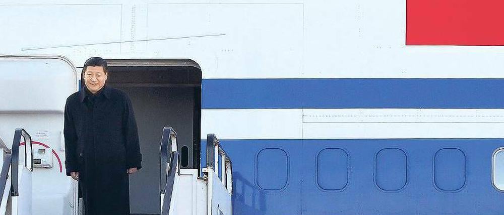 Angekommen. Xi Jinping möchte die Chinesen davon überzeugen, dass er es allein durch jahrelange harte Arbeit an die Spitze geschafft hat. Foto: Peter Muhly/AFP