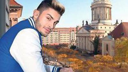 Fast wie Paris. Der französische Sänger Giabiconi staunt über Berlin. Foto: Eventpress
