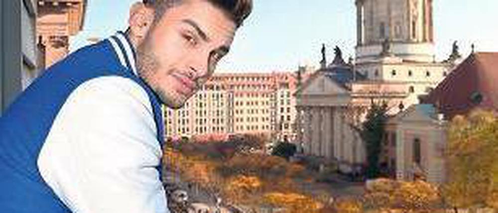 Fast wie Paris. Der französische Sänger Giabiconi staunt über Berlin. Foto: Eventpress