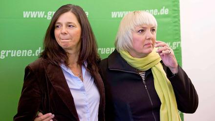 Ungleiches Paar. Spitzenkandidatin Katrin Göring-Eckardt siegte in der Urwahl gegen Parteichefin Claudia Roth. Sie kandidiert erneut als Vorsitzende. 