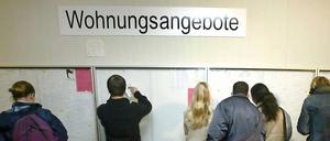 Studenten auf Wohnungssuche.