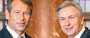 Zusammen mit Klaus Wowereit (r.) will Nußbaum den Senat im Dezember 2014 verlassen.