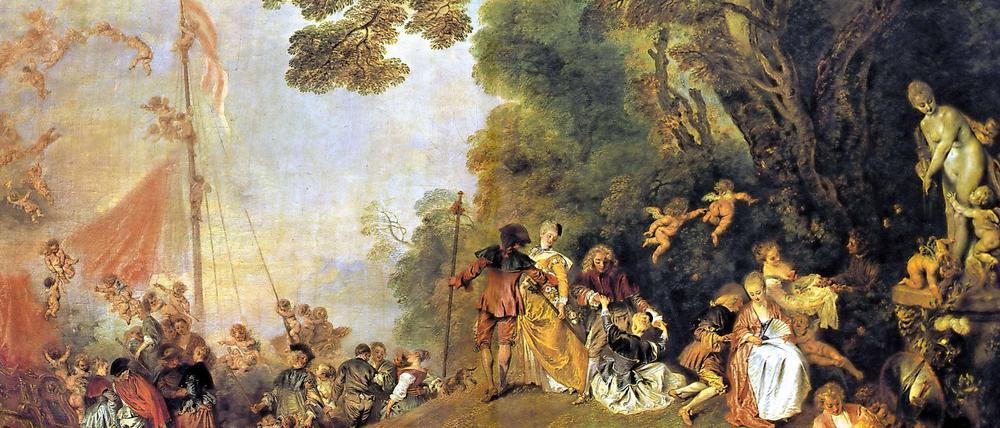 Streitobjekt. Jean-Antoine Watteaus Ölgemälde "Einschiffung nach Kythera" (1718) hängt im Schloss Charlottenburg, Berlin.
