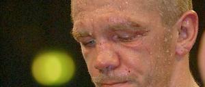 Graciano Rocchigiani nach dem Kampf um die Internationale WBC Meisterschaft im Halbschwergewicht im Mai 2003.