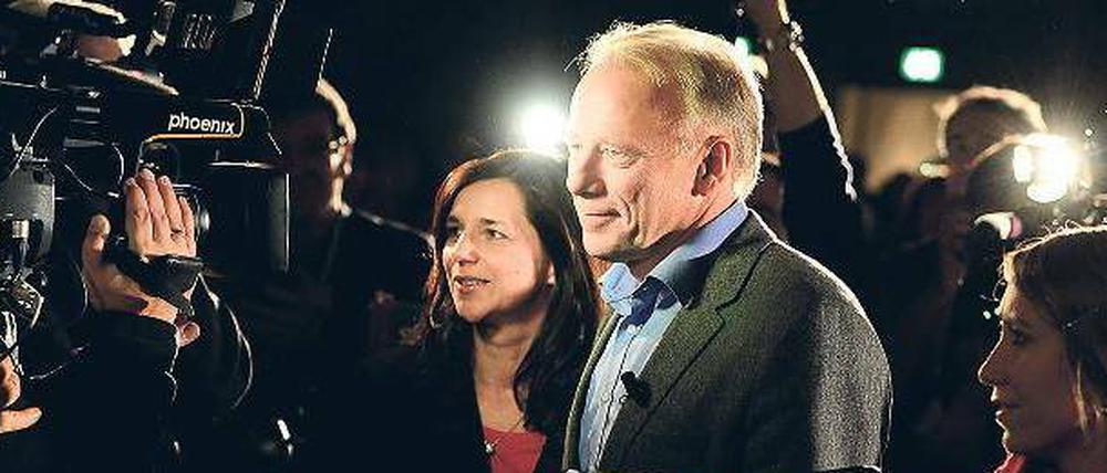 Glanzvoll war der erste große Auftritt des neuen Spitzenduos Katrin Göring-Eckardt (links) und Jürgen Trittin.