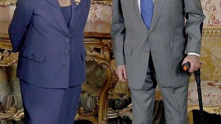 Spaniens König Juan Carlos mit Brasiliens Präsidentin Dilma Rousseff