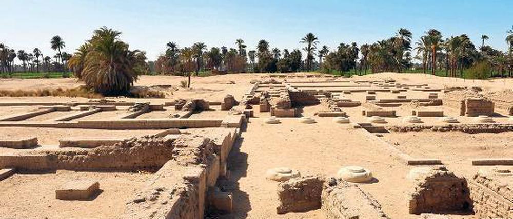 Der so genannte Nord-Tempel in Tell el-Amarna, wie er sich heute dem Besucher zeigt.