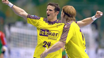 Zwei Garanten des Erfolgs in Magdeburg: Bartlomiej Jaszka (l.) und Börge Lund.