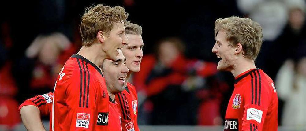 Werkself im Aufwind. Bayer Leverkusen bleibt auf Platz Zwei. 