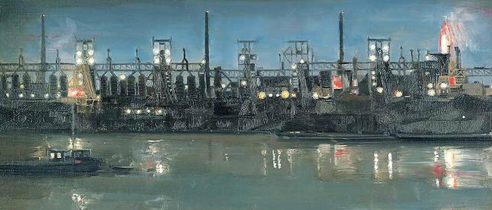 Wirtschaftswunderzeit. Richters Gemälde mit dem Hüttenwerk Rheinhausen von 1962 war eine Auftragsarbeit. 