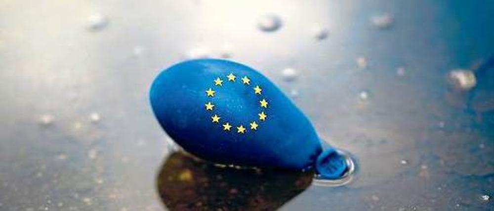 Eine Frage des Volumens. Wenn es nach den Nettozahlern geht, soll der EU-Haushalt gekürzt werden. Foto: Arno Burgi/dpa