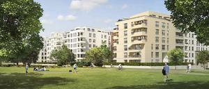 Elf Wohnblöcke mit exklusiven Wohnungen sollen am Westpark des Gleisdreiecks entstehen.
