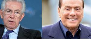 Monti und Berlusconi: Rücktritt und Rückkehr.