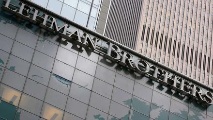 Die Zentrale der Bank Lehman Brothers in New York kurz nach ihrer Pleite im Jahr 2008.