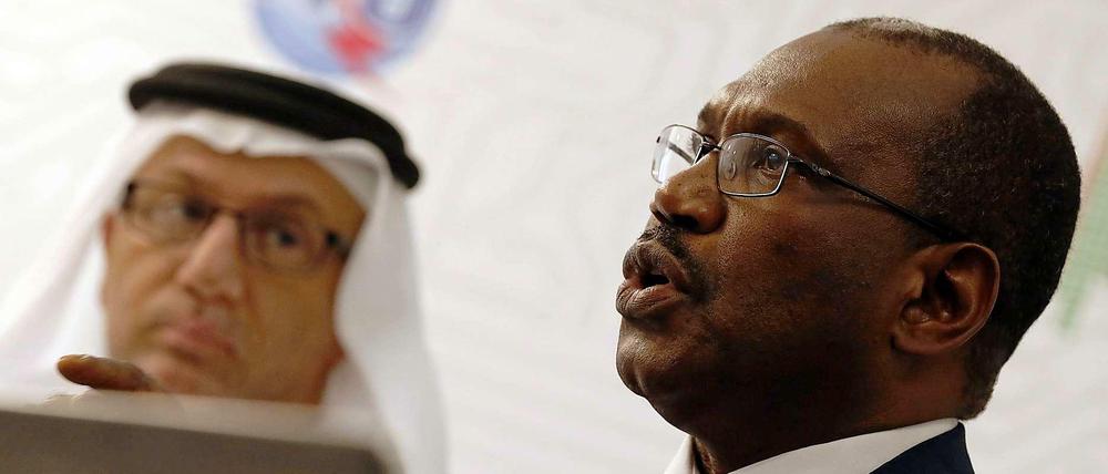 Der Generalsekretär der Fernmeldeunion, Hamadoun Touré, spricht während des Gipfels in Dubai. Auf der Konferenz versuchten einige Länder, mehr staatliche Kontrolle über das Internet zu installieren.