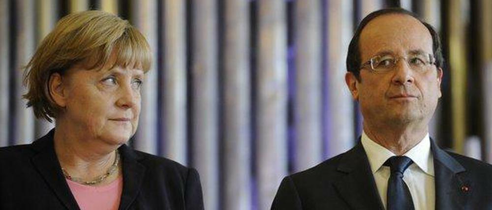 Angela Merkel und Francois Hollande - es stand schon mal besser um die deutsch-französische Freundschaft.