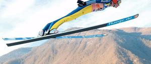 Andreas Wellinger, 17, startet seit dieser Saison im Weltcup und wurde am Wochenende Zweiter beim Springen in Engelberg. Foto: AFP