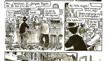 Provinzkrimi: Eine Seite aus „Intrus à l’étrange“.