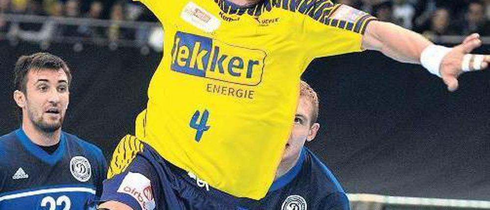Torsten Laen, 33, geboren in Odense in Dänemark, spielt seit 2009 für die Füchse Berlin in der Handball-Bundesliga. Foto: dpa