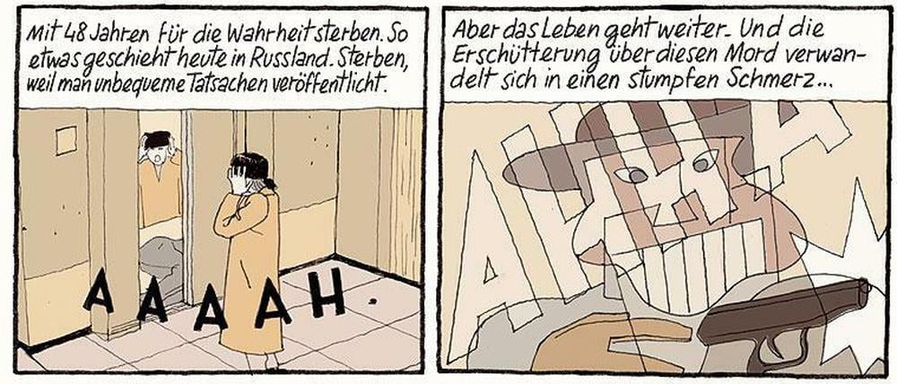 Erinnerung an Anna Politkowskaja: Igort rekonstruiert den Mord an der 2006 erschossenen Journalistin.