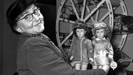 Schauspielerin und Unternehmerin Käthe Kruse (*1883, †1968) hier auf einem Foto von 1955.