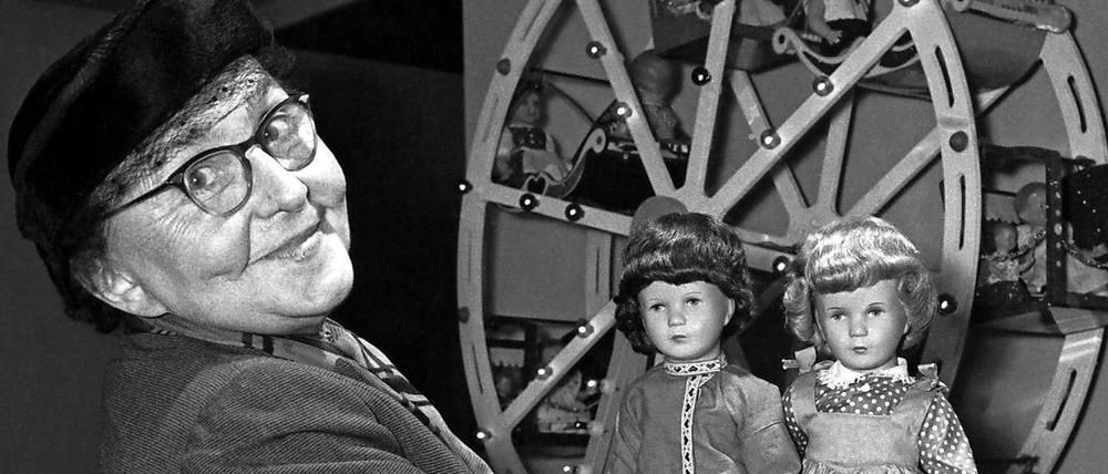 Schauspielerin und Unternehmerin Käthe Kruse (*1883, †1968) hier auf einem Foto von 1955.