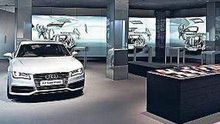 Wenig Autos, viel Technik. Die neuen Boutiquen von Audi. Foto: obs/Audi AG