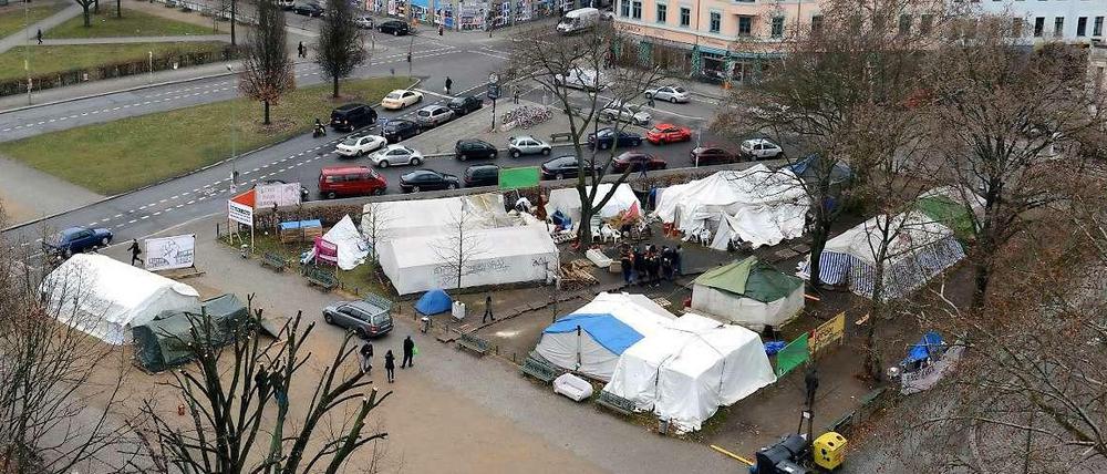 Das Camp auf dem Oranienplatz.