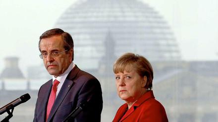 Zu Gast in Berlin. Griechenlands Ministerpräsident Antonis Samaras stattete am Dienstag Bundeskanzlerin Angela Merkel (CDU) den zweiten Besuch in seiner Amtszeit ab.