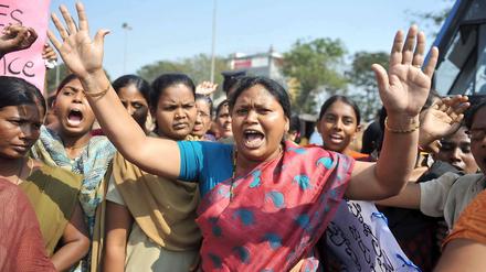 Wütende Proteste in Indien