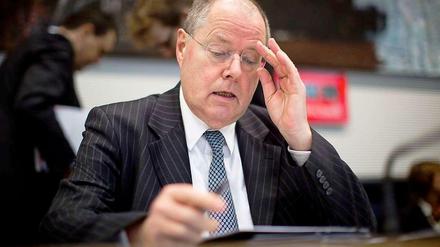 Unbeliebt, unbeliebter - Steinbrück.