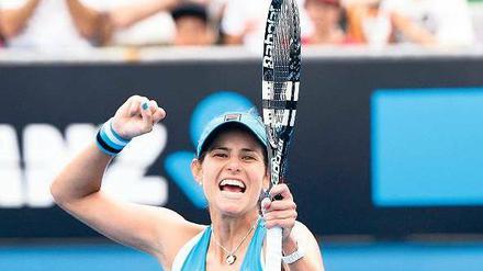 Immer weiter. Görges will sich mit dem Achtelfinale nicht zufrieden geben. Foto: dpa