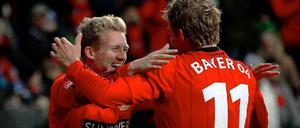 Stefan Kießling (r.) erzielte das wichtige 2:0 selbst und bereitete den Treffer zum 3:0 von Andre Schürrle (l.) vor.