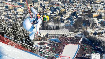 Heavy Metal auf der Piste. Dominik Paris zerstörte mit seiner Bestzeit die Träume der österreichischen Fans. Foto: dpa