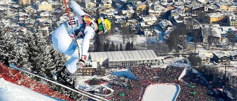 Heavy Metal auf der Piste. Dominik Paris zerstörte mit seiner Bestzeit die Träume der österreichischen Fans. Foto: dpa