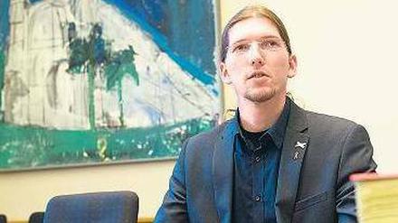 Mission Transparenz. Piratenpolitiker Martin Delius, der der BER-Untersuchungsausschuss des Abgeordnetenhauses leitet.