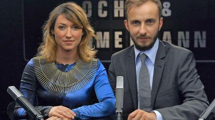 Charlotte Roche und Jan Böhmermann.