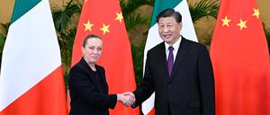 Gipfeltreffen auf Bali: Italiens damals neue Ministerpräsidentin Meloni und Chinas starker Mann Xi im November 2022.
