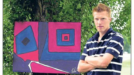 Sein Werk. Um seinen Künstlernamen „Zecke“ aufs Trikot zu bekommen, hat Andreas Neuendorf dieses Bild gemalt – denn so galt er als Künstler.