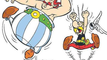 Ikonen der europäischen Comic-Kultur: Asterix und Obelix. 
