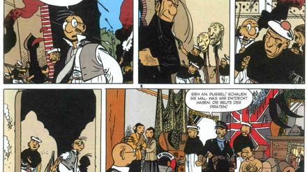 Um den halben Erdball: Eine Szene aus dem ersten Sammelband.