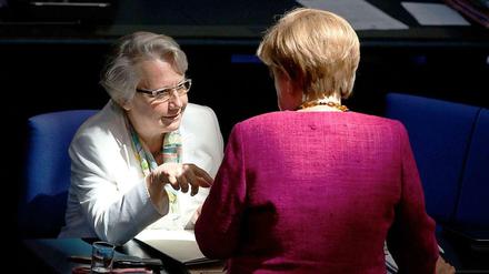 Bildungsministerin Annette Schavan und Kanzlerin Angela Merkel (beide CDU).