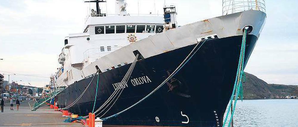 Aufgegeben. Zwei Jahre lang lag die Lyubov Orlova im Hafen von St. John’s. Die Seeleute saßen dort drei Monate fest. 