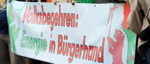 Die Initiative "Energietisch" fordert nicht nur einen kommunalen Energieversorger, sie wollen ihn auch demokratisch kontrollieren.