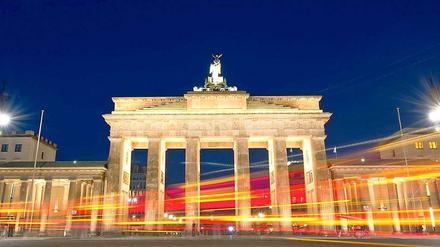 Brandenburger Tor im Lichterglanz.